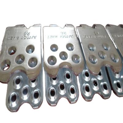 China Industrial High Strength Conveyor Belt Stainless Steel R2 R5 R6 Rivet Hinge Conveyor Belt Lacing Fastener for sale