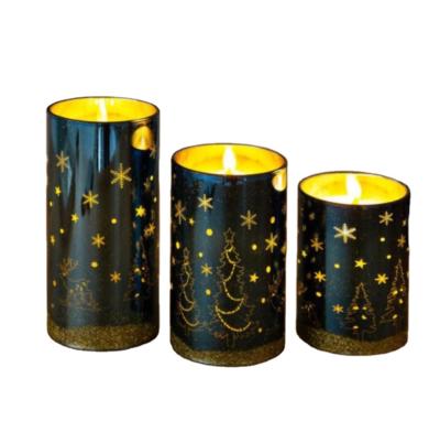 China Wholesale Led Glass Flameless Candle Battery Operated Led Christmas Candle Party for sale