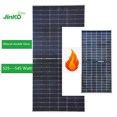 China Highest Power Jinko Half Cell Mono Solar Panel With Cheapest Price Double Bifacial Glass Solar Panel 210mm for sale