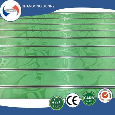 China Moisture Proof High Glossy Slotted MDF Board for sale