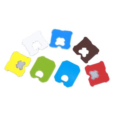 China Four Viable Size And Colored Shapes PS Roll Clips / Kwik Lock For Roll Bags for sale