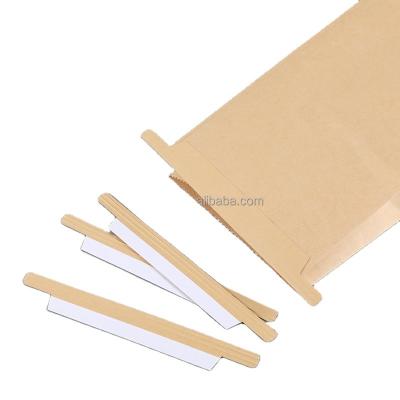 China 13.5cm Length Wire Closing Paper Double Adhesive Tin Ties For Separate Bag Closing With Bags for sale