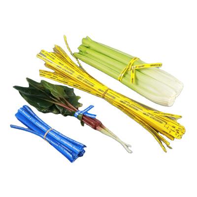 China Eco-Friendly Agriculture Use Customizable Printed Plastic Twist Ties For Vegetable In Super Market for sale