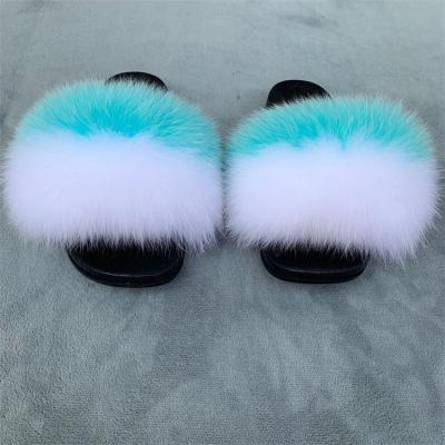 China Fashion Trend Best Fur Slides Wholesale Fur Slides Kids Fluffy Slipper for sale