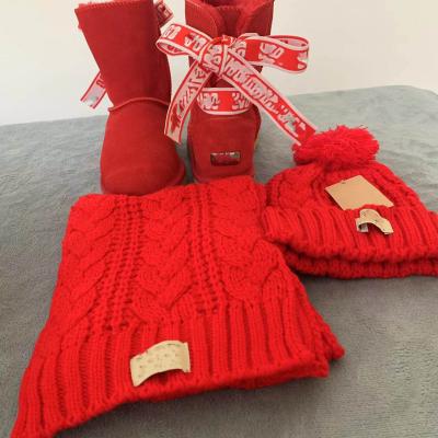 China Wholesale new product fashion hat and scarf set winter hats set round and scarf uggh hats for sale