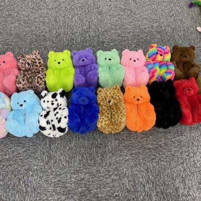 China 2021 fashion trend NEW teddy bear slippers back slippers for women back slippers for sale