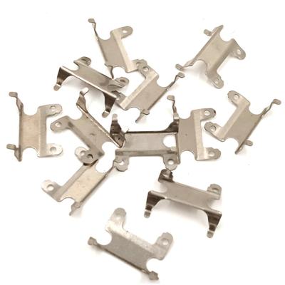 China Industry Customized Nickel Plated Brass Lamp Clips Sheet Metal Stamping Electrical Parts Parts For Socket Fittings for sale