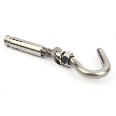 China Heavy industry direct sales expansion hook 201 stainless steel 304 expansion screw with hook for sale