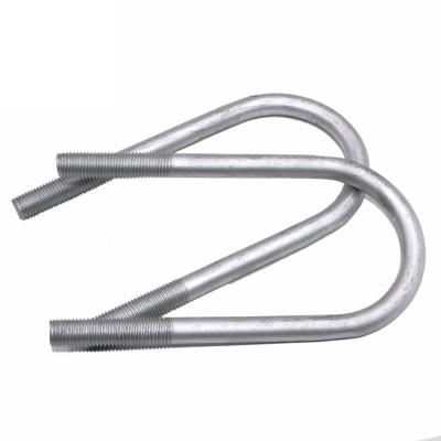 China Flat 4.8 Grade Hot Dip Galvanized U Bolt U-screw U-thread U-tube Clip for sale