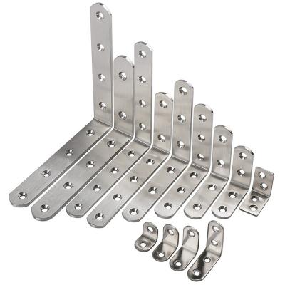 China Wholesale Furniture Hardware Furniture Stainless Steel Corner Bracket Cabinet Bracket L Shaped Bracket for sale