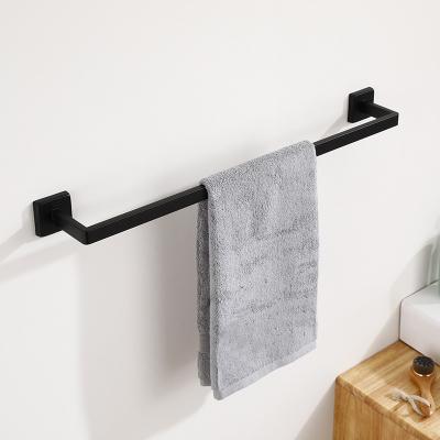 China Wholesales Modern Hot Selling High Quality Custom Made Black Bathroom Accessaries Set Aluminum Bathroom Shelves for sale