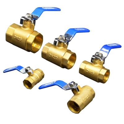 China Water Pipes Factory Double Ball Valve Female Thread Flow Control Valve Water Gas Manual Brass Ball Valve for sale