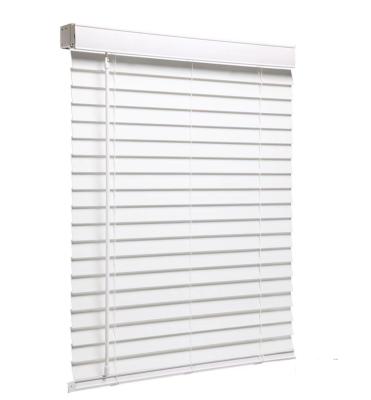 China UV Proof Teak Faux Wooden Venetian Blind 25mm 35mm 50mm Lightweight for sale