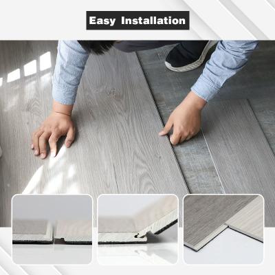 China Gemakkelijk te installeren Piso SPC Massivhouten vloeren Laminate vloeren Spc vloeren Klik Vinyl Stone Pvc Composite Te koop