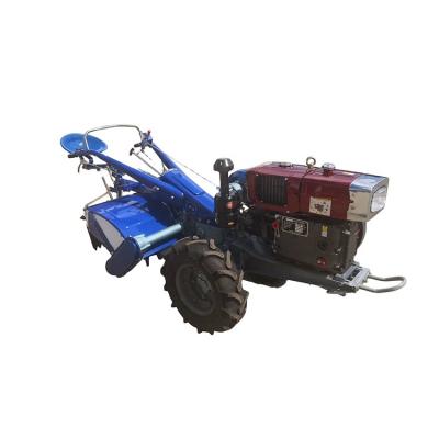 China Wheel Tractor Agriculture Machinery Equipment 20hp Diesel Walking Farm Tractors With Rotary Tillage Machine for sale