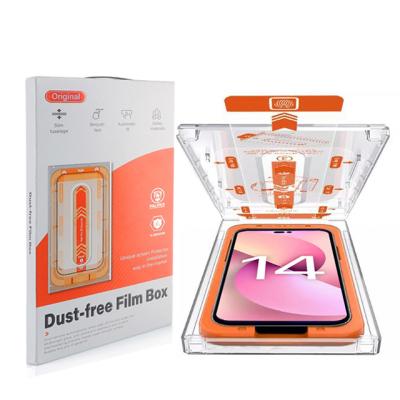 China 9h 2.5d/with Easy App Tempered Glass Screen Protector/Kit For Iphone 14 Pro Phone Screen Protector Shockproof Transparent Installation Shockproof Dustproof Glass Screen Protector for sale