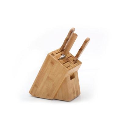 China Viable Wholesale Universal Kitchen Knife Storage Block Bamboo Holder for sale