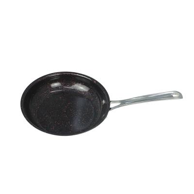 China Sustainable Food Grade Small Size Non Stick Ceramic Coating Stainless Steel Premium Restaurant Home Use Frying Pan for sale