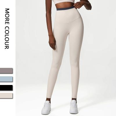 China Solid Color Fashion Antibacterial Top Workout Leggings Seamless Yoga Leggings For Women for sale