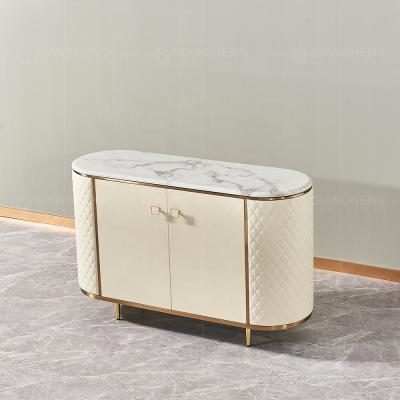 China Living Room Furniture Fixed Console Table With Metal Luxury Marble Frame Drawers Gold Modern Console Table for sale