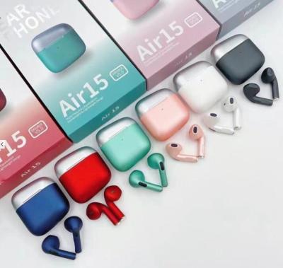 China Ear Hook 2021 TWS Air 15 Radio In 4 Pro Sports Macaron Colorful Earphone Handsfree Invisible Earpiece For All Smart Phone for sale