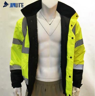 China Water Proof Breathable Waterproof Hivisibility Jacket Winter Safety Clothing Safety Bomb Work Wear for sale