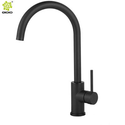 China Modern Black Kitchen Faucets Manufacturer 304 Stainless Steel Hot Cold Mixed Tap Kitchen for sale