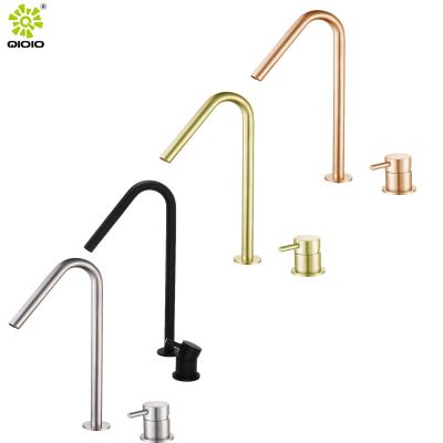 China Factory Direct Metered Faucets Kaiping Hot - Selling 304 Stainless Steel Two Hole Hot And Cold Bathroom Basin Faucet for sale