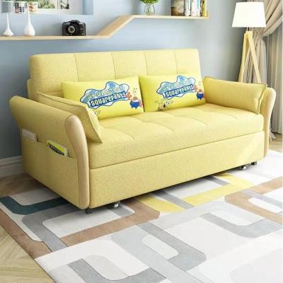 China Wholesale Multi-Function Foldable Small Sofa Bed Apartment Furniture Sofa Velvet Seat Set Fabric Guest Bedroom USBcharging Dual Function for sale