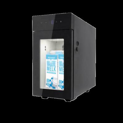 China Mini Portable Milk Cooler Refrigerator Single-temperature Glass Door and Touch LED Control for Coffee Machine Keep Milk Fresh for sale