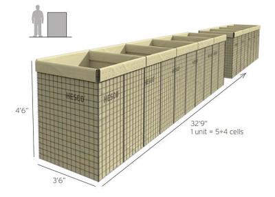 China El aluminio fortalecido del cinc cubrió las bolsas de arena de acero de Hesco en venta