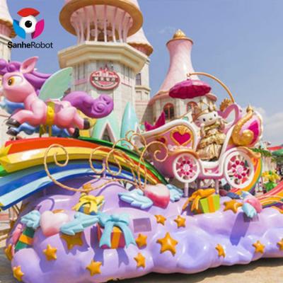 China Outdoor Customized Beautiful Realistic Motion Parade Float For Park Decoration for sale