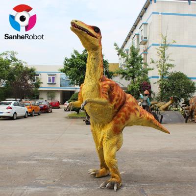 China Metal Frame Velociraptor Dinosaur Costume Adult Walking Dinosaur Costume For Park&Dinosaur Theme Park for sale