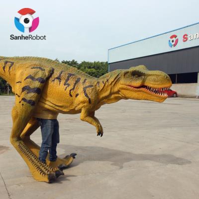 China Halloween Realistic Velociraptor Motion Robot Dinosaur Adult Walking Realistic Costume For Sale for sale