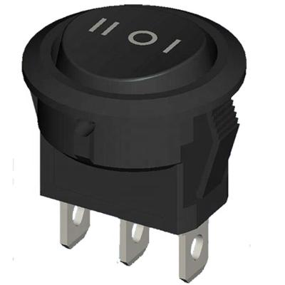 China 3 Way 12V Button 3 Pin / T85 Momentary Round Terminals Rocker Switch And UL Certificate HS8-Y1-6-02Q100-BB07 for sale