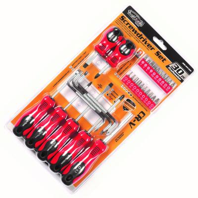 China Multifuction New Arrival Magnetic Screwdriver Bit 30Pc CRV Screwdriver Set With Comfortable TPR Handle for sale