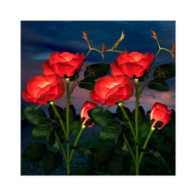 China 2022 New Modern IP65 Rose Flower Landscape Decoration Outdoor Solar Light for Garden Yard Passage for sale