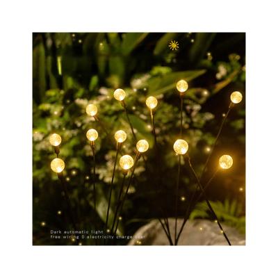 China Garden Lights Decorative Outdoor Solar Powered Crystal Ball Solar Camping Lights For Patio Solares Para Yard Jardin for sale