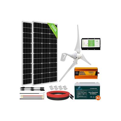 China Home Rechargeable Hybrid 600W Wind and Storage Solar Power System for Cabin Home, Farm and Garden for sale