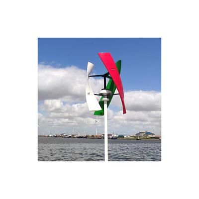 China Complete Fiberglass Alternative Energy Low Speed ​​Kit 200W 400W 600W 12V 24V 48V Vertical Wind Turbine For Factory Home Use for sale