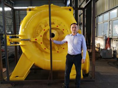 China 600KW+400KW Horizontal Francis Turbine for sale