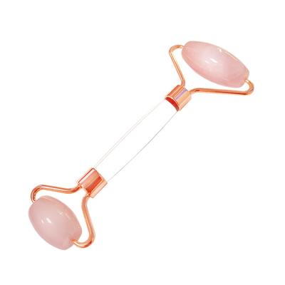 China Luxury Pink Rose Jade Beauty Metal Firming Y Shape Bargain Mini Crystal Stainless White Cooling Ice Ball Face Roller for sale