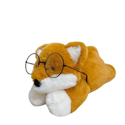 China Electric Long Fur Decorative Pillow Cute Fox Plush Pillow for sale