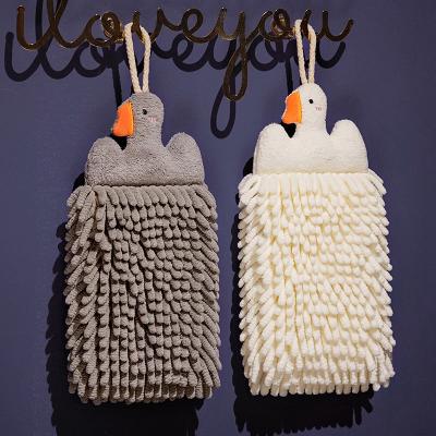 China 2022 New Design Popular Kitchen Towel Hand Towel Soft Cute Goose Plush for sale