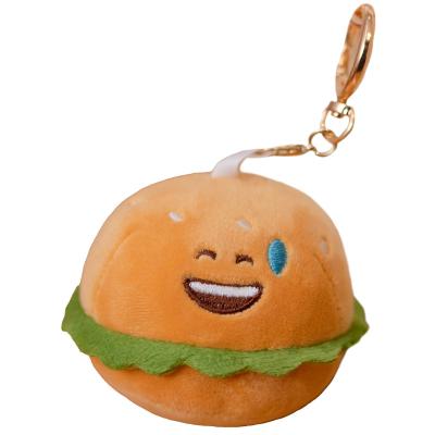 China Custom Burger Burger Designer Keychains Plush Toy Key Chain Key Chain for sale