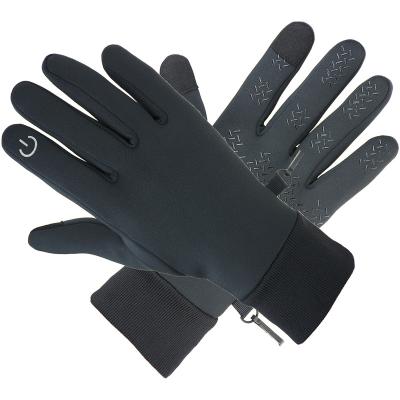 China Skiing/cycling/sports etc non-slip outdoor cycling gloves PU sports black waterproof gloves hot outdoor and silicone touch screen for sale