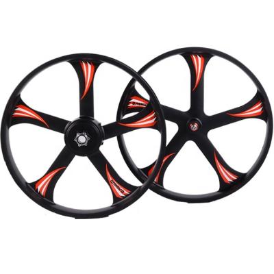 China 26*4.0 ALLOY fat tire rims 5 spoke magnesium alloy bicycle wheel for electric bike for sale