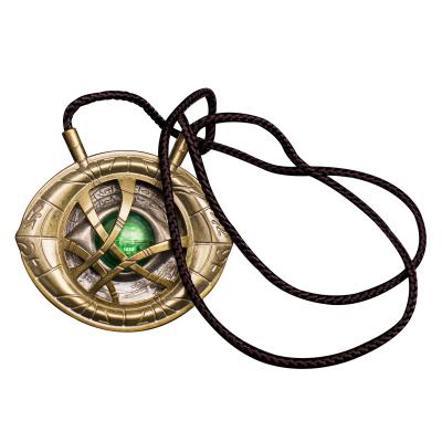 China Exquisite Glowing Wooden Box 8.5cm 0.25kg Of World Alloy Necklace Doctor Strange Eye Of Agamotto Movie Marvel for sale