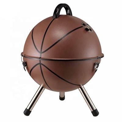 China Easily Compiled Small Portable Basketball BBQ Charcoal Grills Unique Design for sale