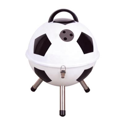 China Easily Assembled Steel 14 Inch Football Shape Barbecue Charcoal Grill for sale